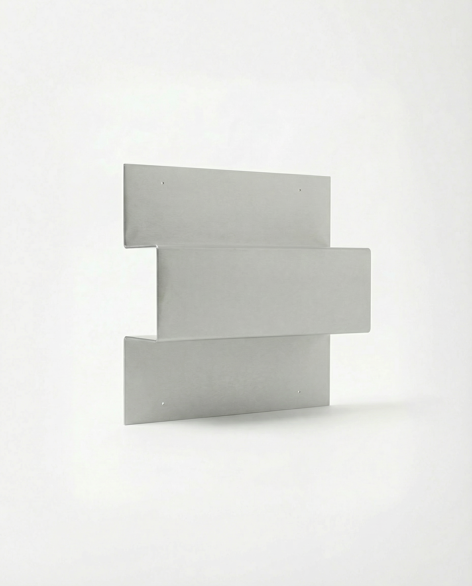 Three gray rectangular blocks of different sizes on a white background